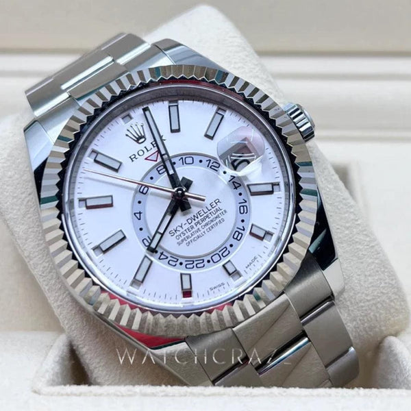 2021 ROLEX SKYDWELLER WHITE DIAL 42MM 326934 - WatchCraze.com.au