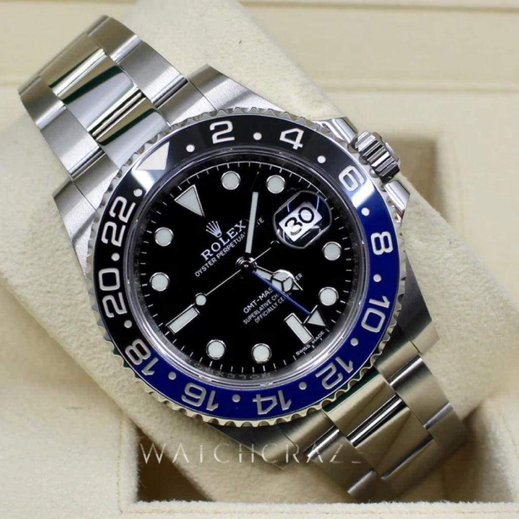 2016 ROLEX GMT MASTER II BATMAN 40MM OYSTER BRACELET 116710BLNR