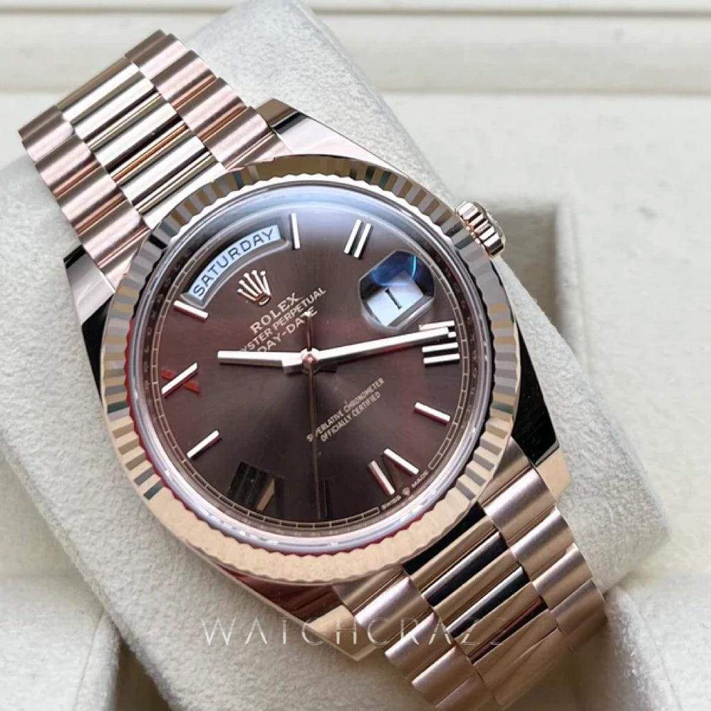 2021 ROLEX DAY-DATE EVEROSE CHOCOLATE DIAL 40MM 228235