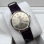 ROLEX CELLINI 18K YELLOW GOLD BROWN LEATHER STRAP CIRCA 1990s - WatchCraze.com.au