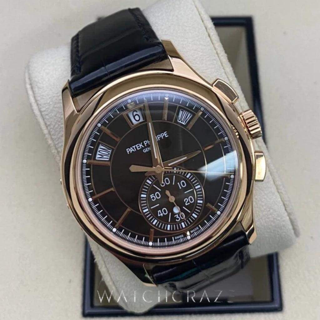 2021 PATEK PHILIPPE ROSE GOLD CHOCOLATE DIAL 5905R FLYBACK CHRONOGRPAH/ANNUAL CALENDAR FULL SET