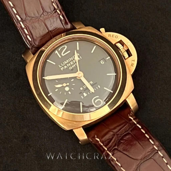 LUMINOR PANERAI PAM289 GMT ROSE GOLD 2012 - WatchCraze.com.au
