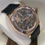 ROLEX SKYDWELLER EVEROSE ON RUBBER B 326235 2016 - WatchCraze.com.au
