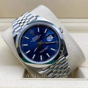 2022 ROLEX DATEJUST 41MM BLUE DIAL JUBILEE 126300 - WatchCraze.com.au