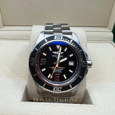 2011 BRIETLING SUPEROCEAN 44MM BLACK DIAL A1739102 - WatchCraze.com.au