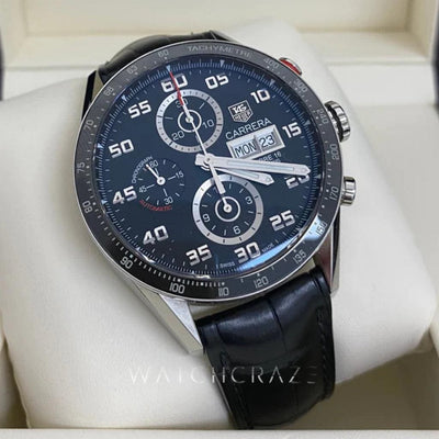 TAG HEUER CARRERA CALIBRE 16 DAY-DATE AUTOMATIC CHRONOGRAPH BLACK DIAL 2019 - WatchCraze.com.au