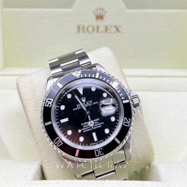 CIRCA 1990 ROLEX SUBMARINER DATE BLACK 16610 - WatchCraze.com.au