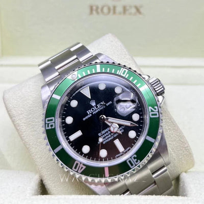 ROLEX SUBMARINER “KERMIT” GREEN BEZEL 16610LV - WatchCraze.com.au