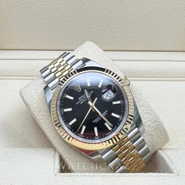 2022 ROLEX DATEJUST 41 ROLESOR YELLOW GOLD & OYSTERSTEEL JUBILEE FLUTED 126333 - WatchCraze.com.au