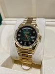 ROLEX DAYDATE  GOLD GREEN  DIAL 36mm - WatchCraze.com.au
