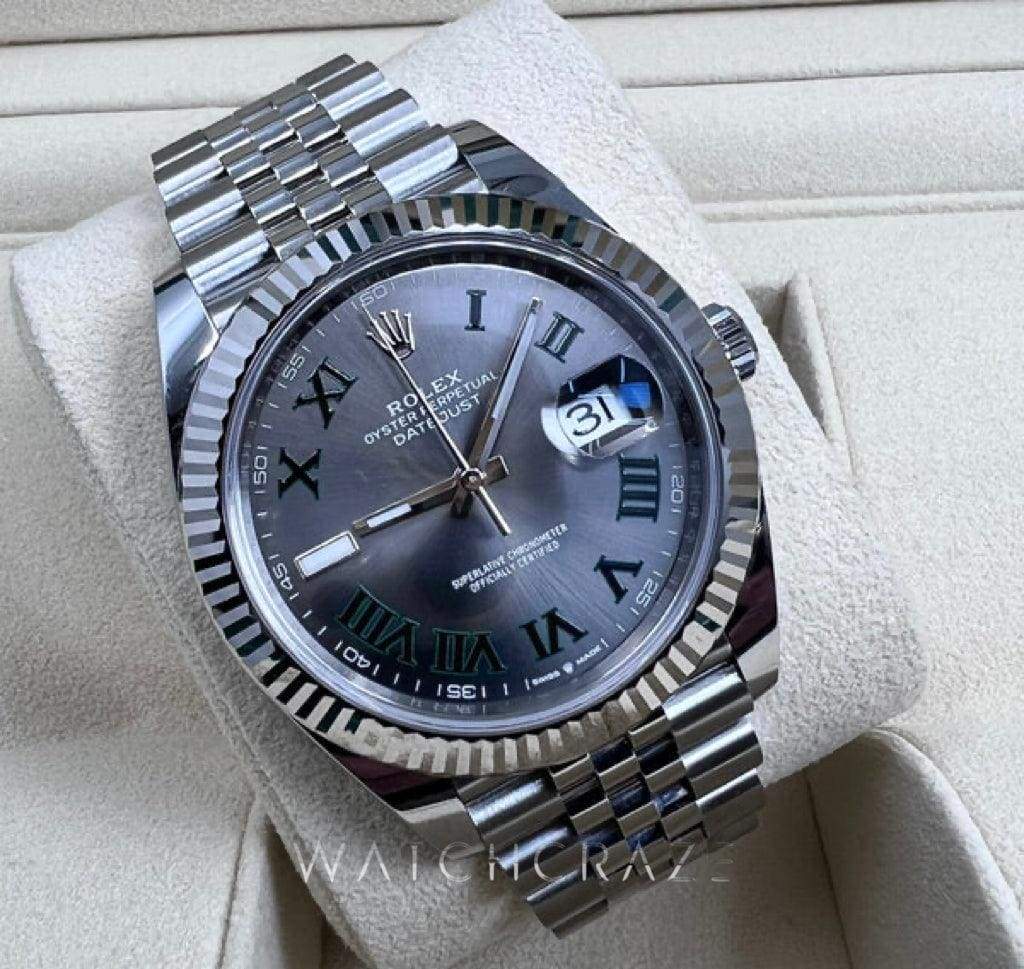 2022 ROLEX DATEJUST 41MM WIMBLEDON OYSTERSTEEL & WHITE GOLD FLUTED/ JUBILEE 126334