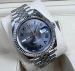 2022 ROLEX DATEJUST 41MM WIMBLEDON OYSTERSTEEL & WHITE GOLD FLUTED/ JUBILEE 126334 - WatchCraze.com.au