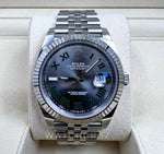 2022 ROLEX DATEJUST 41MM WIMBLEDON OYSTERSTEEL & WHITE GOLD FLUTED/ JUBILEE 126334 - WatchCraze.com.au