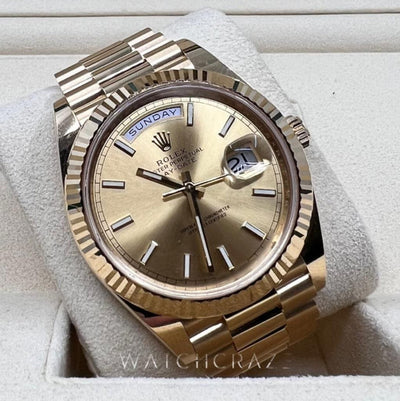 2022 ROLEX DAYDATE YELLOW GOLD 40MM 228238 - WatchCraze.com.au