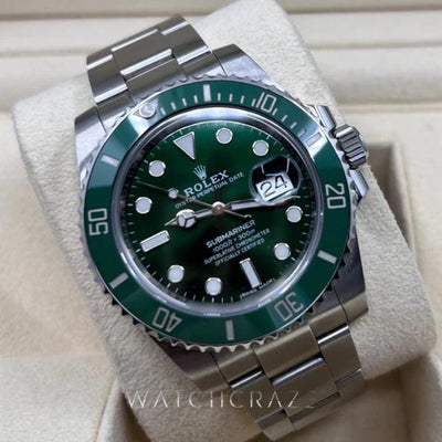 2017 ROLEX SUBMARINER HULK 40MM 116610LV DISCONTINUED - WatchCraze.com.au