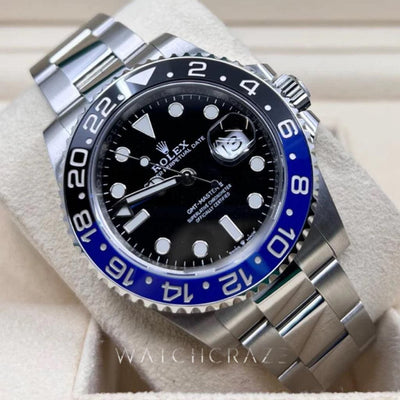 2021 ROLEX GMT MASTER II BATMAN 40MM 126710BLNR - WatchCraze.com.au