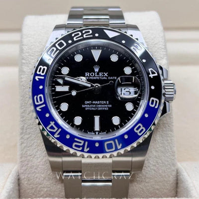 2021 ROLEX GMT MASTER II BATMAN 40MM 126710BLNR - WatchCraze.com.au