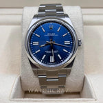 2022 UNWORN OYSTER PERPETUAL 41MM BLUE DIAL 124300 - WatchCraze.com.au