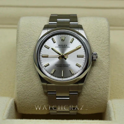 2022 NEW ROLEX OYSTER PERPETUAL 31MM SILVER DIAL 277200 - WatchCraze.com.au