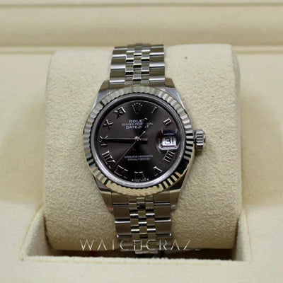 2022 ROLEX LADY-DATEJUST 28MM DARK GREY DIAL 279174 - WatchCraze.com.au