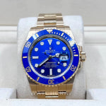 2020 ROLEX SUBMARINER BLUESY YELLOW GOLD 40MM 116618LB - WatchCraze.com.au