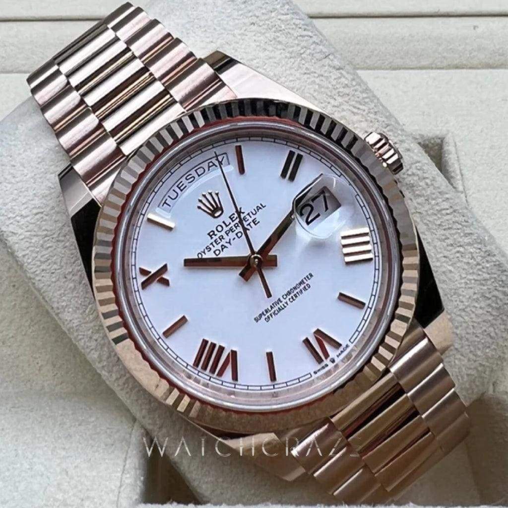 2021 ROLEX DAY-DATE EVEROSE WHITE DIAL 40MM 228235