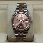 2022 ROLEX DATEJUST 36MM EVEROSE & OYSTERSTEEL ROSE ROMAN NUMERAL DIAMOND DIAL 126231 - WatchCraze.com.au