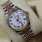 2020 ROLEX DATEJUST 31MM EVEROSE & OYSTERSTEEL WHITE DIAL SUPER JUBLIEE 278271 - WatchCraze.com.au