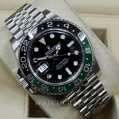 2022 ROLEX GMT MASTER II SPRITE 40MM GREEN & BLACK JUBLIEE 126720VTNR - WatchCraze.com.au