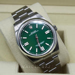 2022 ROLEX OYSTER PERPETUAL 41MM GREEN DIAL 124300 - WatchCraze.com.au
