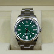 2022 ROLEX OYSTER PERPETUAL 41MM GREEN DIAL 124300 - WatchCraze.com.au