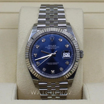 2021 ROLEX OYSTER PERPETUAL 34MM BLUE 124200 - WatchCraze.com.au