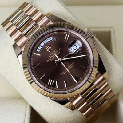 2020 DAY-DATE 40MM EVEROSE CHOCOLATE DIAL 228235 - WatchCraze.com.au