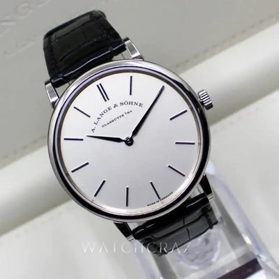 A LANGE & SOHNE SAXONIA THIN 18-CARAT WHITE GOLD 201.027 / LSLS2013AM 37MM - WatchCraze.com.au