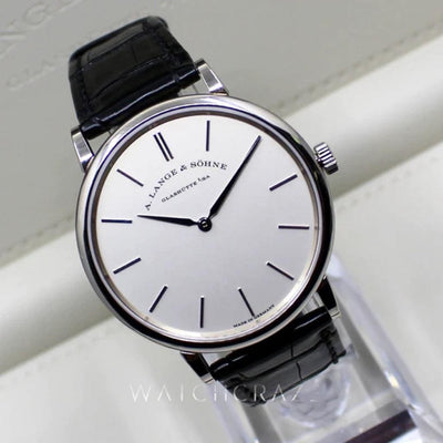 A LANGE & SOHNE SAXONIA THIN 18-CARAT WHITE GOLD 201.027 / LSLS2013AM 37MM - WatchCraze.com.au