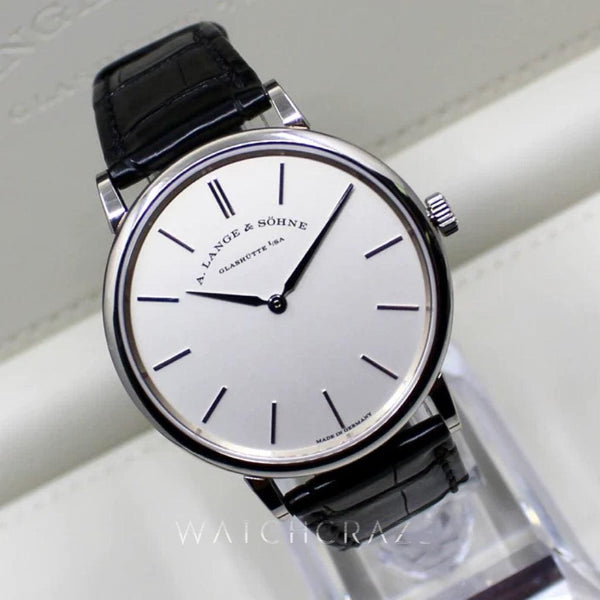 A LANGE & SOHNE SAXONIA THIN 18-CARAT WHITE GOLD 201.027 / LSLS2013AM 37MM - WatchCraze.com.au