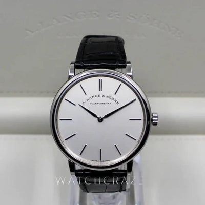 A LANGE & SOHNE SAXONIA THIN 18-CARAT WHITE GOLD 201.027 / LSLS2013AM 37MM - WatchCraze.com.au