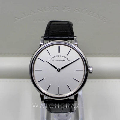 A LANGE & SOHNE SAXONIA THIN 18-CARAT WHITE GOLD 201.027 / LSLS2013AM 37MM - WatchCraze.com.au