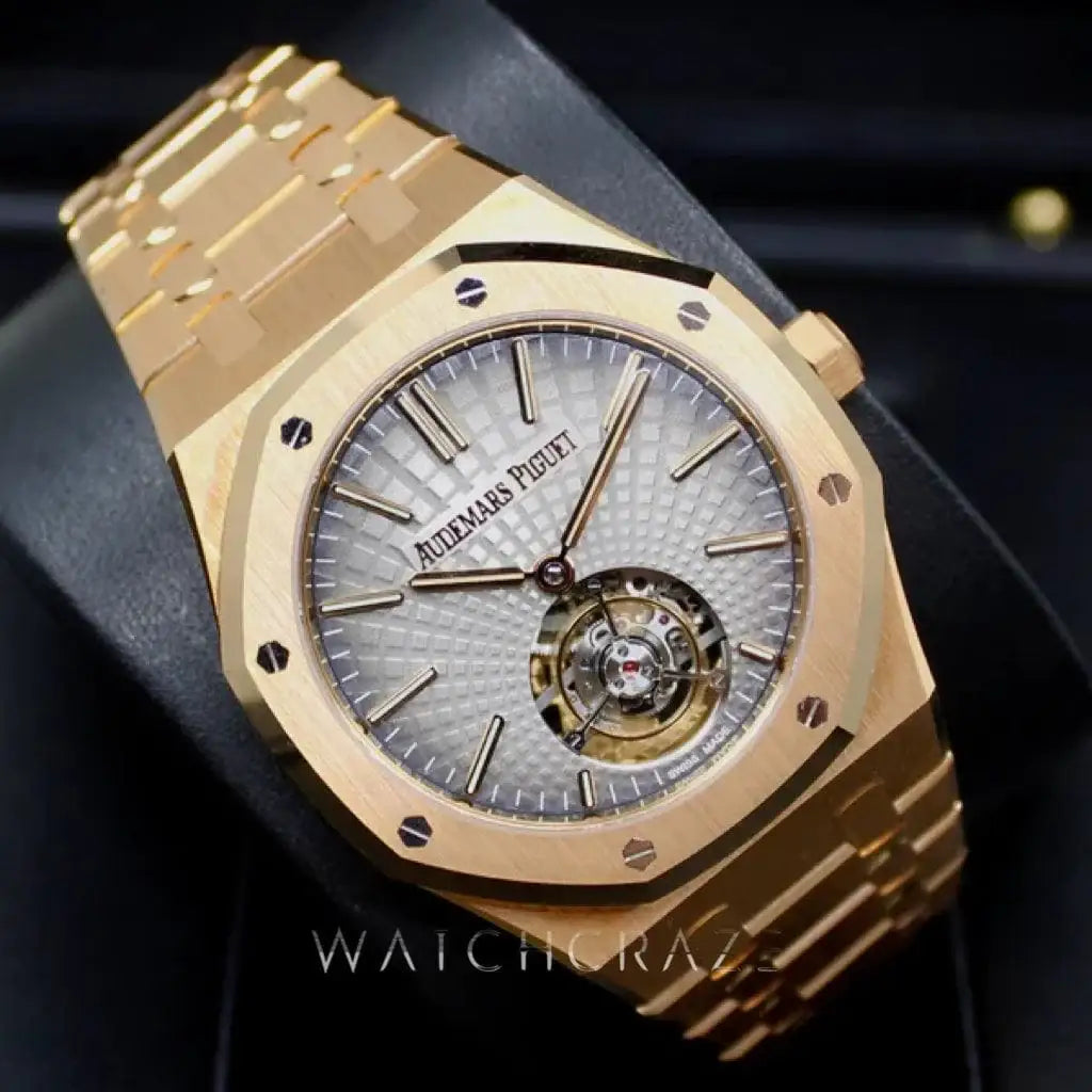 2021 AUDEMARS PIGUET ROYAL OAK 41MM FLYING TOURBILLON GREY DIAL ROSE GOLD 26530OR.OO.1220OR.01