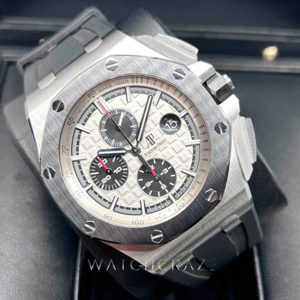 2016 AUDEMARS PIGUET OFFSHORE CHRONOGRAPH STAINLESS STEEL CERAMIC 44MM PANDA 26400SO.OO.A002CA.01