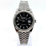 2021 ROLEX DATEJUST BLACK DIAL FLUTED JUBILEE 126334 - WatchCraze.com.au