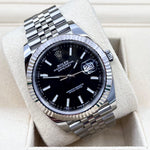 2021 ROLEX DATEJUST BLACK DIAL FLUTED JUBILEE 126334 - WatchCraze.com.au