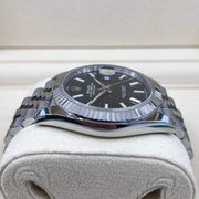 2021 ROLEX DATEJUST BLACK DIAL FLUTED JUBILEE 126334 - WatchCraze.com.au