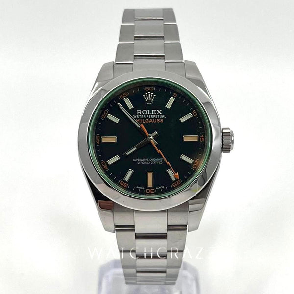 2014 ROLEX MILGUASS M116400GV BLACK DIAL ORIGINAL BOX, ROLEX WARRANTY CARD & HOLDER, NO BOOKLETS - WatchCraze.com.au
