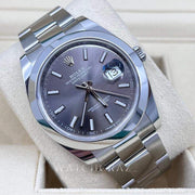 2021 ROLEX DATEJUST 41MM RHODIUM DIAL 126300 - WatchCraze.com.au