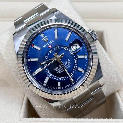 2021 ROLEX SKYDWELLER BLUE DIAL 42MM 326934 - WatchCraze.com.au