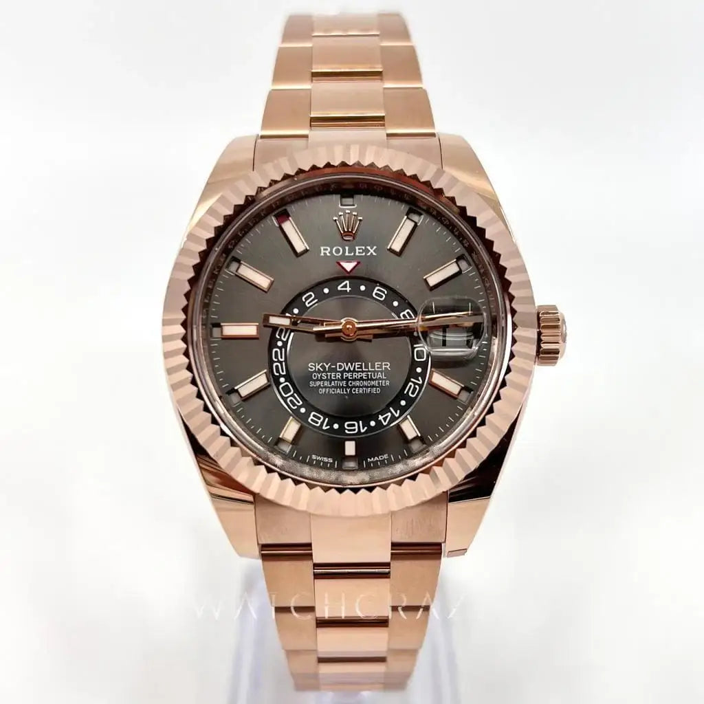 2022 ROLEX SKY-DWELLER EVEROSE SLATE DIAL 42MM 326935