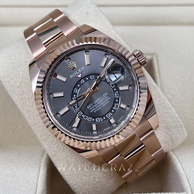 2022 ROLEX SKYDWELLER EVEROSE SLATE DIAL 42MM 326935 - WatchCraze.com.au