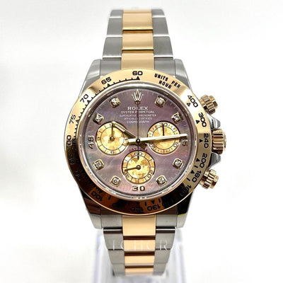 2020 ROLEX DAYTONA BLACK MOTHER OF PEARL DIAMOND MARKERS 116503 40MM - WatchCraze.com.au