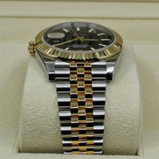 2022 ROLEX DATEJUST 41MM BLACK DIAL YELLOW GOLD & OYSTERSTEEL 126333 - WatchCraze.com.au